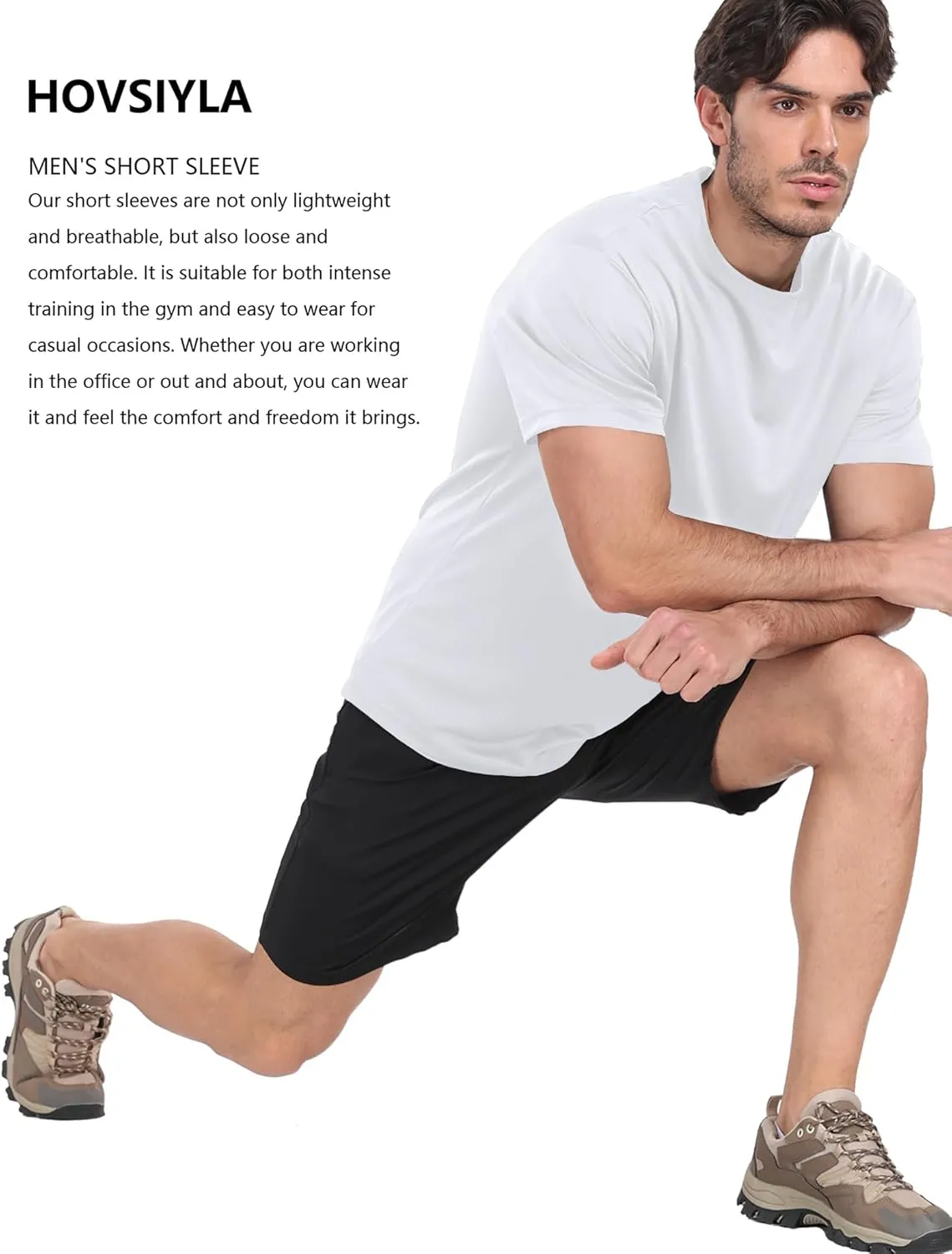 1/5 Pack Workout Shirts for Men Athletic Running Gym Quick Dry Short Sleeve Performance Moisture Wicking T Shirt