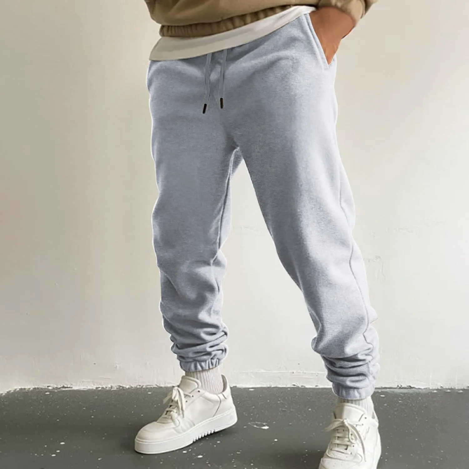 2023 Sweatpants for Men, Men's Cargo Sweatpant Casual Joggers Athletic Pants Loose Stretch Baggy Trousers with Pockets