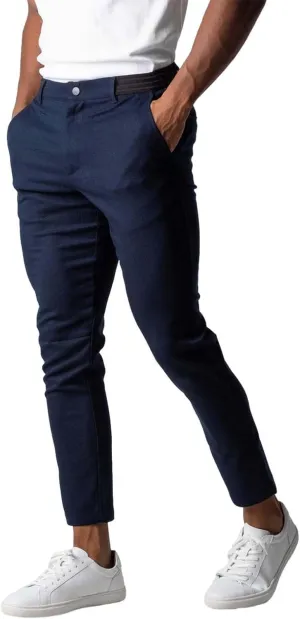 2024 Men's Casual Chinos Pants Slim Fit Skinny Stretch Dress Pants Expandable Waist Casual Suit Pants with Pockets