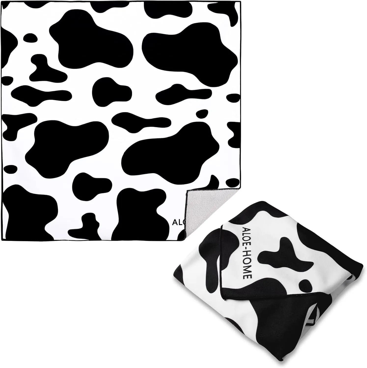 Abiudeng Self Adhesive Cloth Magic Makeup Wrap Magic Wrap Cloth Cosmetic Pouch Camera Protective Wrap Anti-Scratch Lens Wrap Pouch Portable Easy Clean for Women Men-Cow Pattern