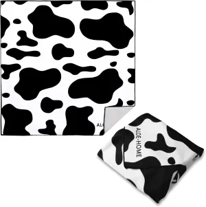 Abiudeng Self Adhesive Cloth Magic Makeup Wrap Magic Wrap Cloth Cosmetic Pouch Camera Protective Wrap Anti-Scratch Lens Wrap Pouch Portable Easy Clean for Women Men-Cow Pattern