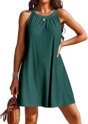 AI'MAGE Womens Swimsuit Cover Up Hollow Out Crochet Coverups Sleeveless Beach Dress Tank Bikini Cover Ups S-3XL