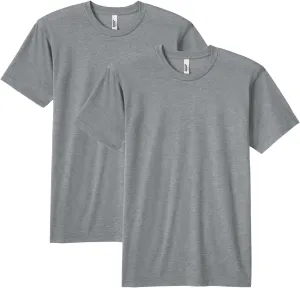American Apparel Adult Tri-Blend Track T-Shirt, Style GTR401, 2-Pack