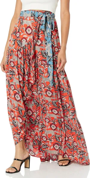 Angie Women's Printed Maxi Wrap Skirt