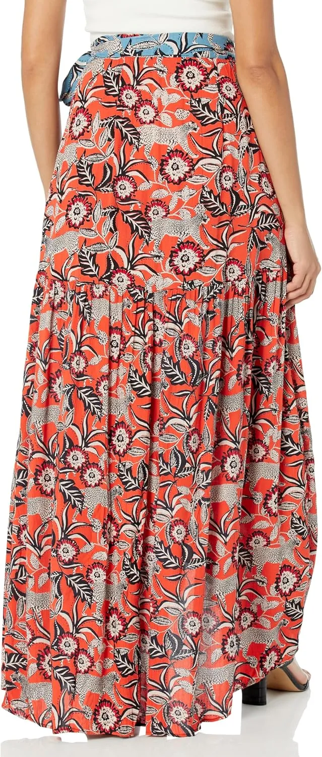 Angie Women's Printed Maxi Wrap Skirt