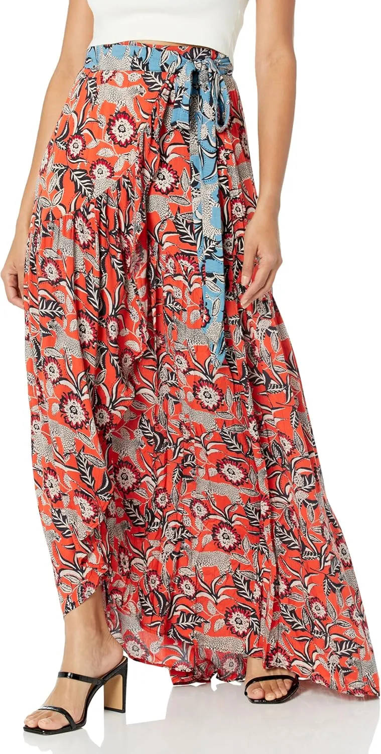Angie Women's Printed Maxi Wrap Skirt