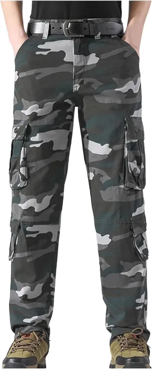 Baggy Cargo Pants with Pockets for Men Casual Joggers Outdoor Loose Trousers Y2K Streetwear Jeans Pant