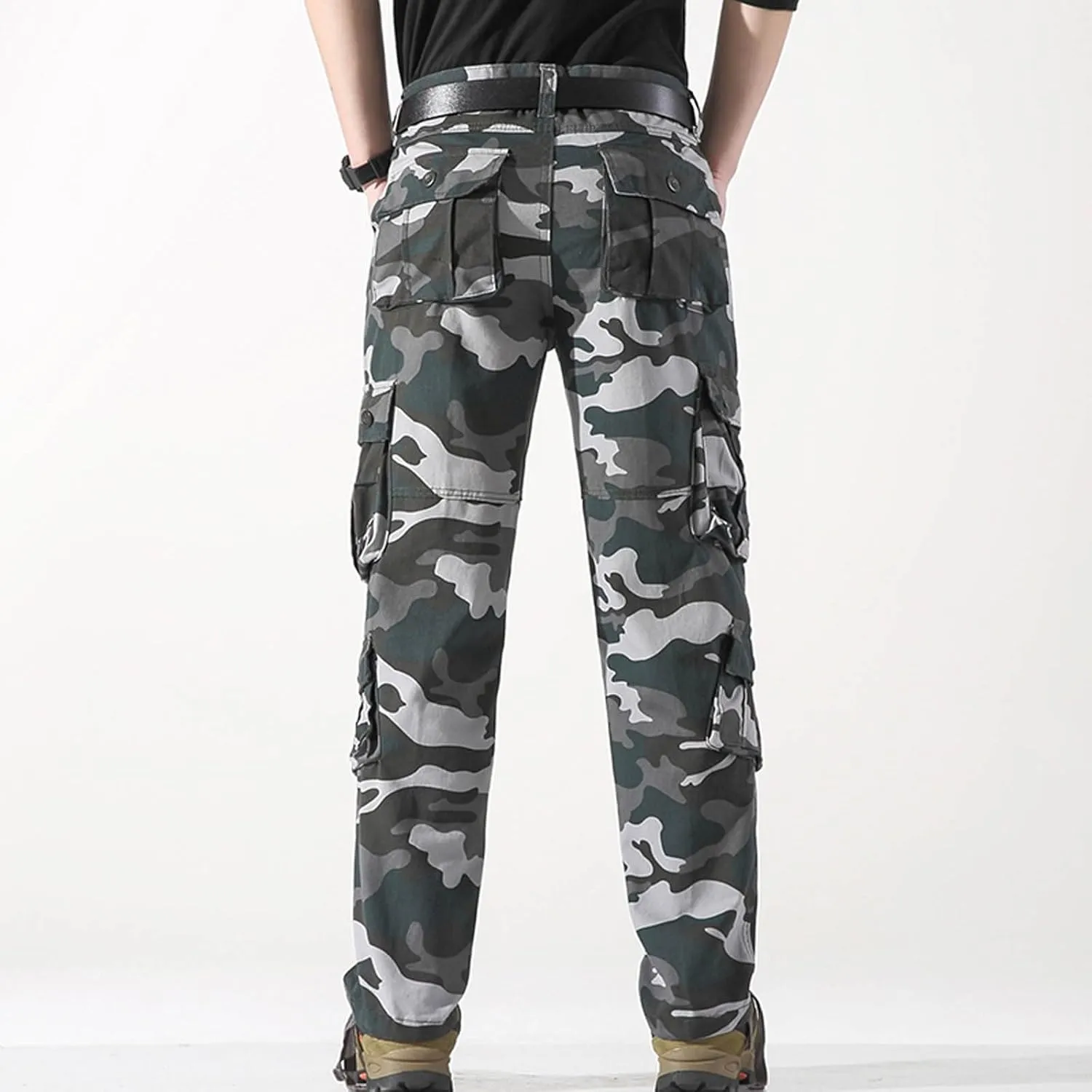 Baggy Cargo Pants with Pockets for Men Casual Joggers Outdoor Loose Trousers Y2K Streetwear Jeans Pant