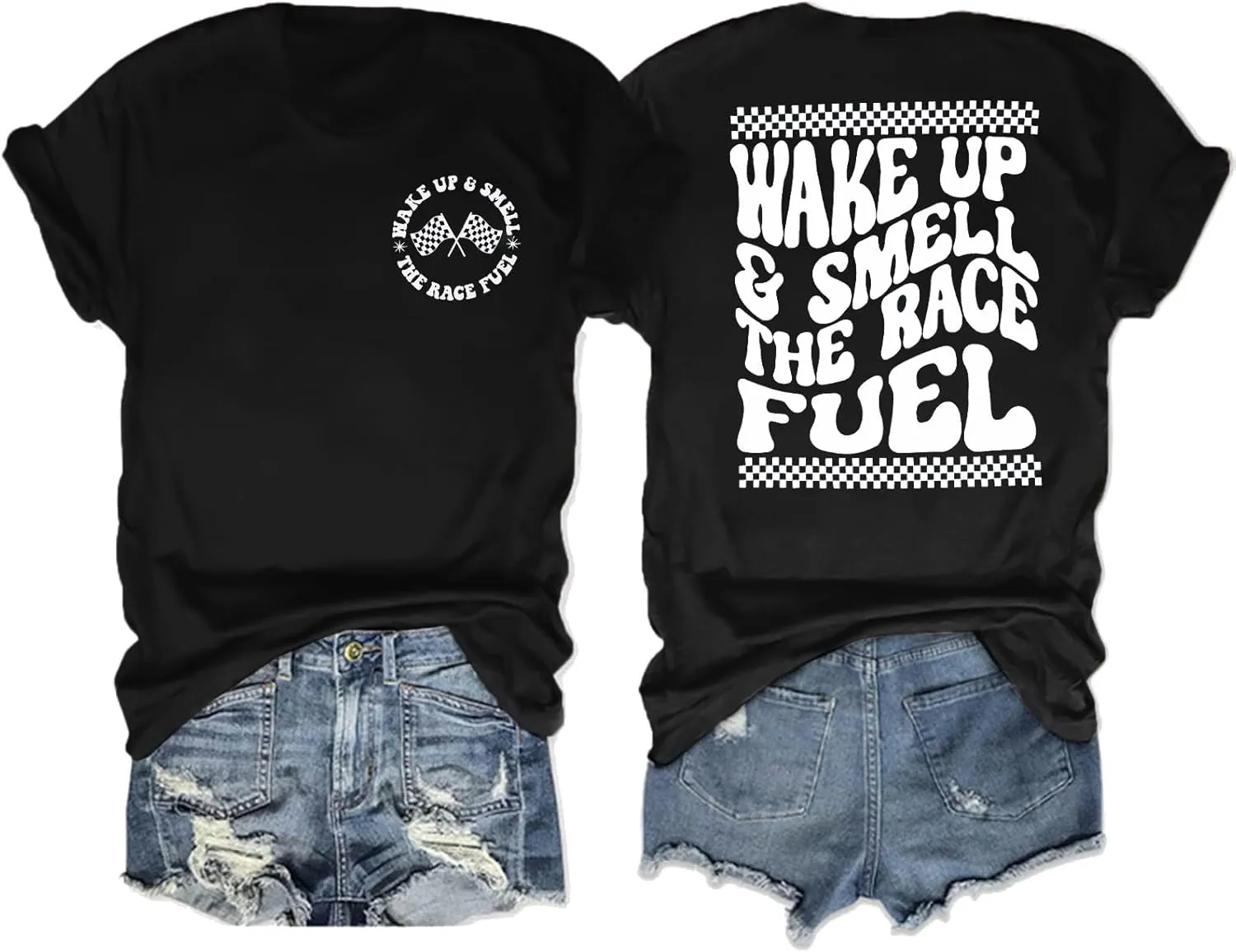 BANGELY Start Your Engines Tshirt Checkered Flag Racing Shirts Raceday Casual Unisex Short Sleeve Tee Tops