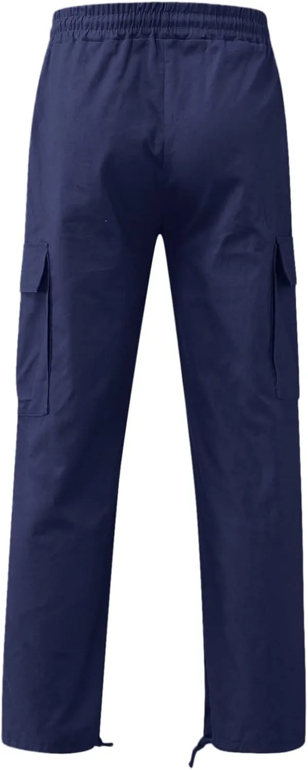 Big and Tall Cargo Pants for Men Sweatpants for Men Hiking Pants with 6 Pocket Lightweight Casual Sports Baggy Jogger