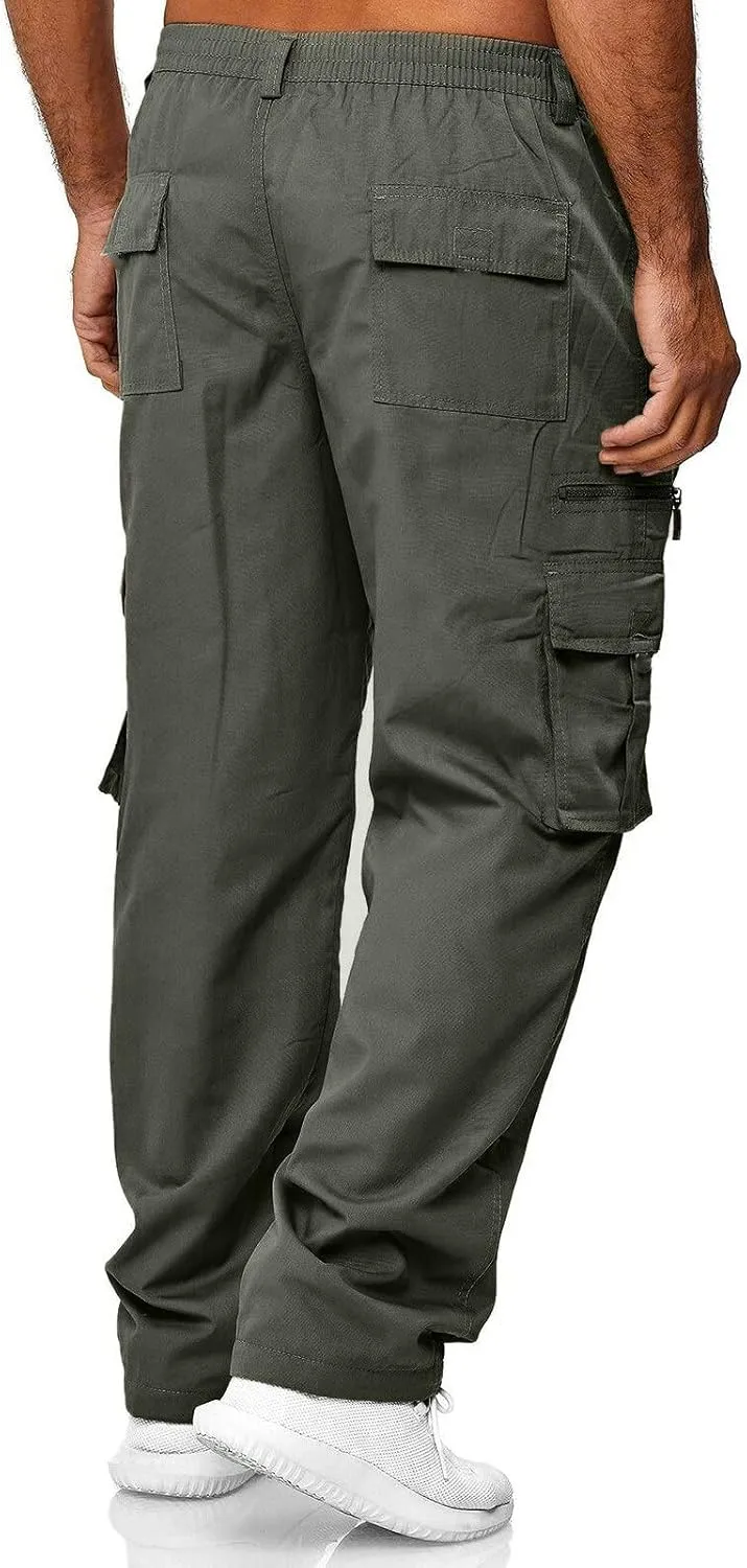 Big and Tall Sweatpants for Men Pant Men Pants Hiking Athletic Mens Cargo Pants Outdoor Hiking Trouser Multi Pockets