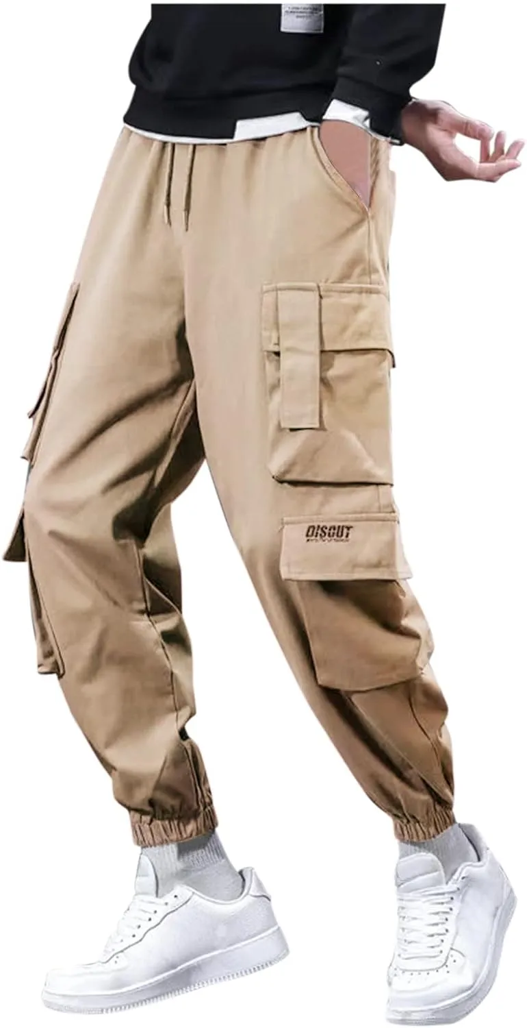 Big and Tall Sweatpants for Men Sweatpants Fleece Lined with Elastic Waistband Fleeced Cargo Pants Cargo Pants for
