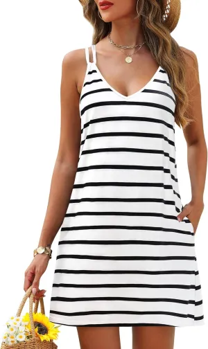 Blooming Jelly Womens Swimsuit Coverup Tie Knot Bathing Suit Beach Cover up Sleeveless Summer Dresses 2025