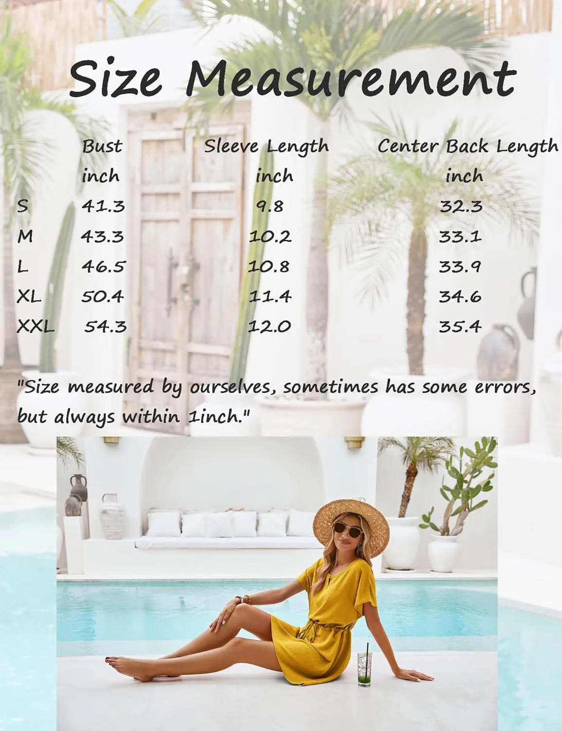 Bluetime Women Casual Summer Swimsuit Coverup Bikini Beachwear Coverups Flowy Short Sleeve Beach Dress