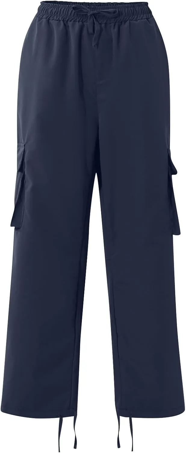 Cargo Pants for Men Baggy Elastic Waist Drawstring Pants with Multi Pockets Fashion Sweatpants 2024 Joggers Trousers