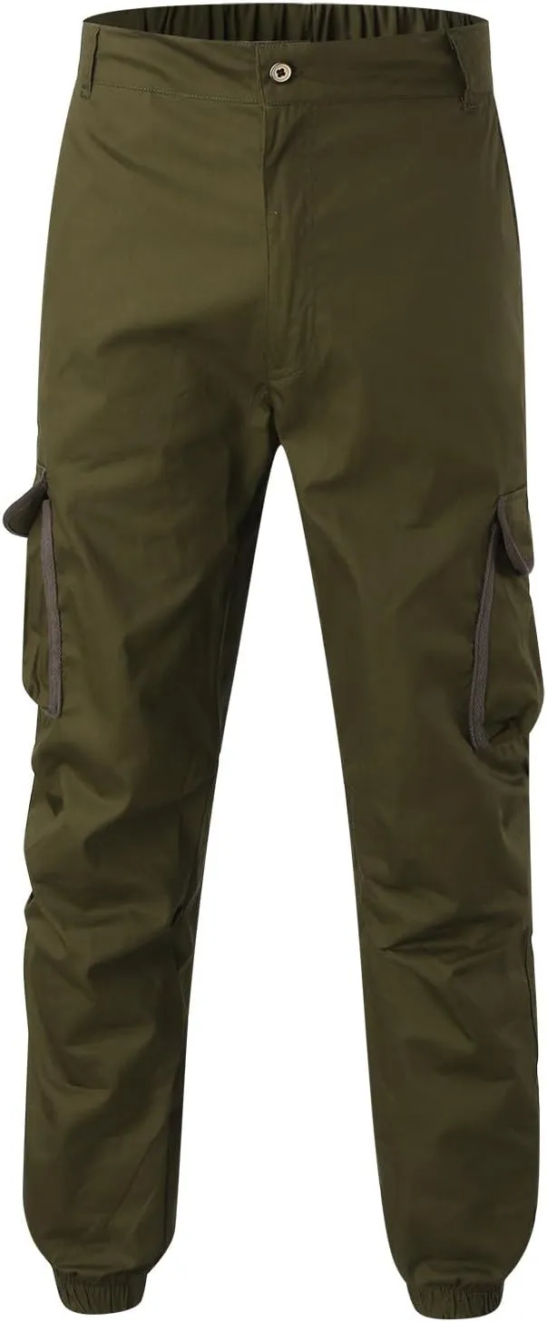 Cargo Pants for Men Casual Outdoor Hiking Pants Slim-Fit Heavy Duty Stretch Mens Work Pants