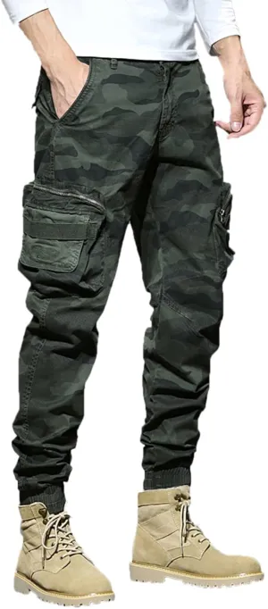 Cargo Pants for Men Relaxed Fit Casual Lightweight Elastic Waist Drawstring Beach Pants for Men Jogger Yoga Trousers