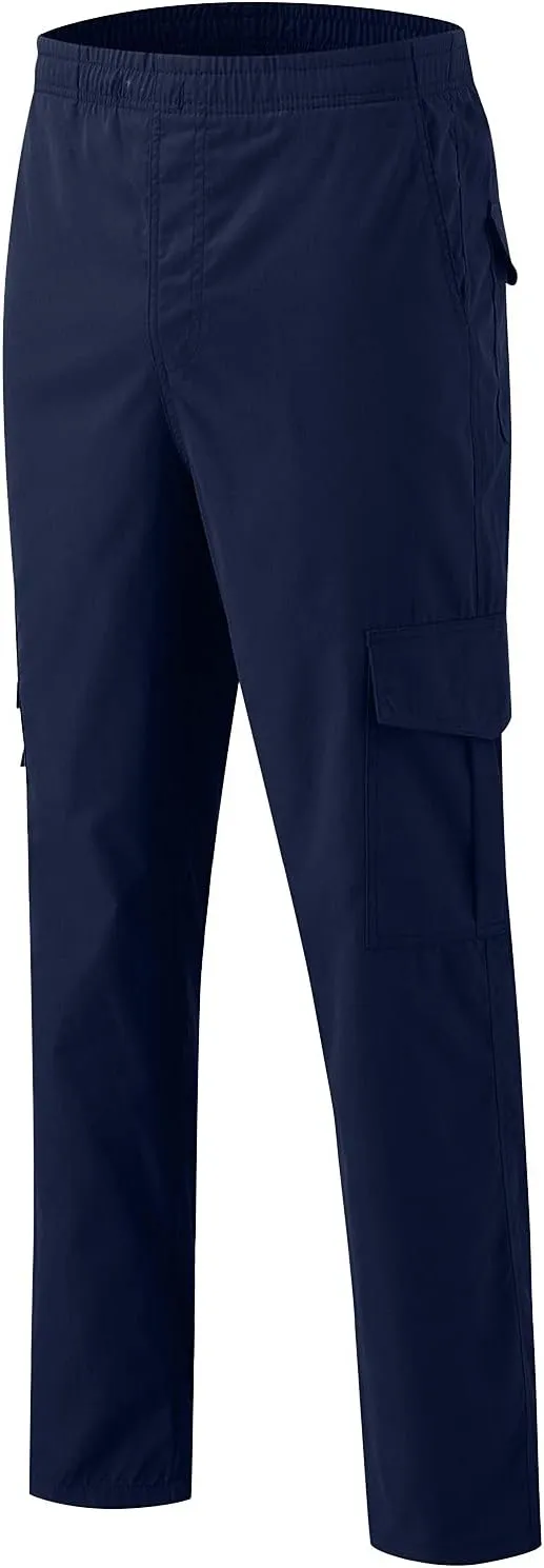 Cargo Pants for Men Relaxed Fit Gym Pants Men Joggers Sweatpants Slim Fit Workout Cotton Pants with Elastic Waistband