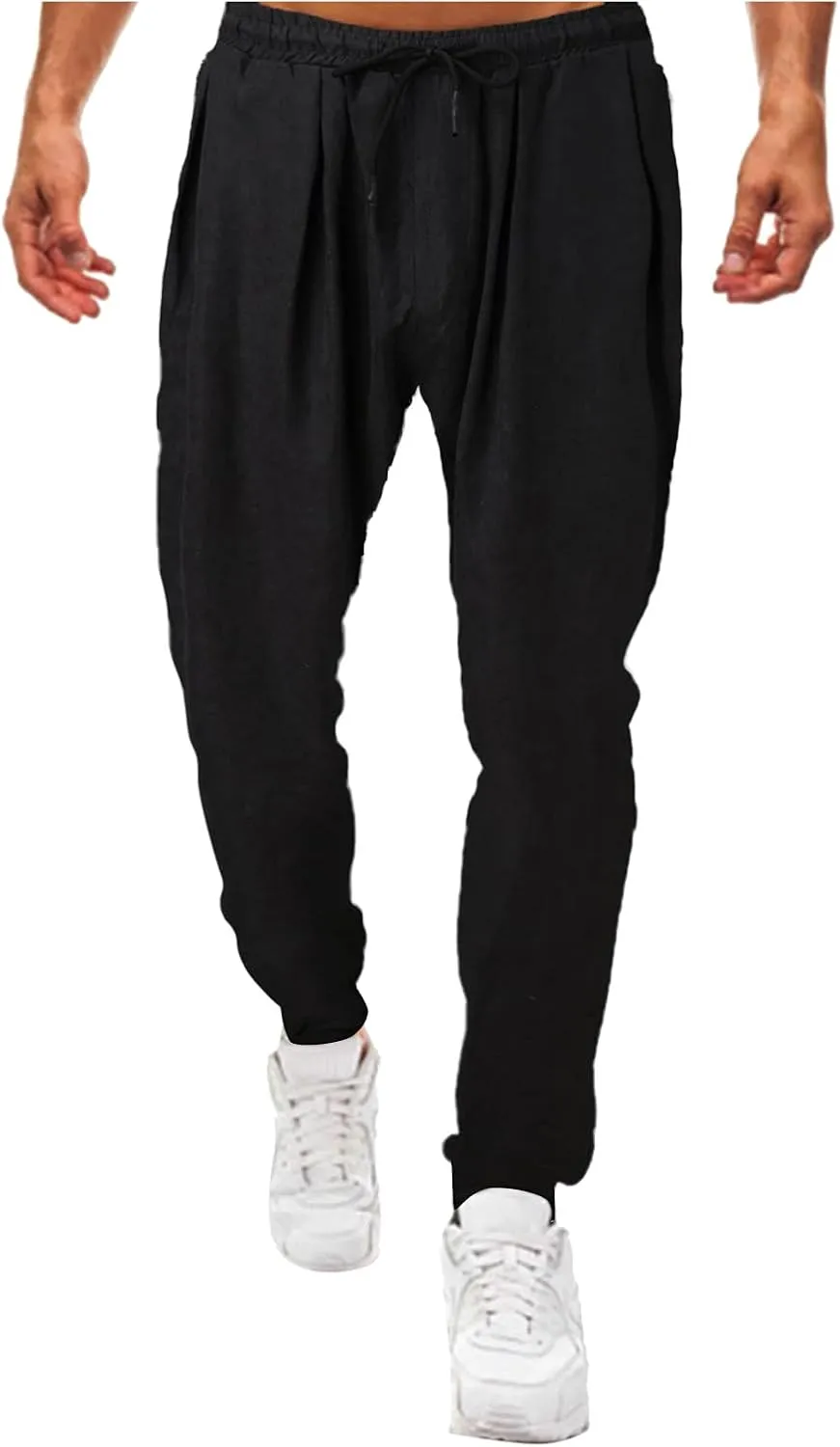 Cargo Pants for Men Relaxed Fit Hiking Outdoor Men's Heavyweight Fleece Cargo Sweatpants Stretch Elastic Waist Baggy