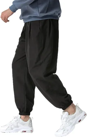 Cargo Pants for Men Relaxed Fit Hiking Outdoor Men's Heavyweight Fleece Cargo Sweatpants Stretch Elastic Waist Baggy