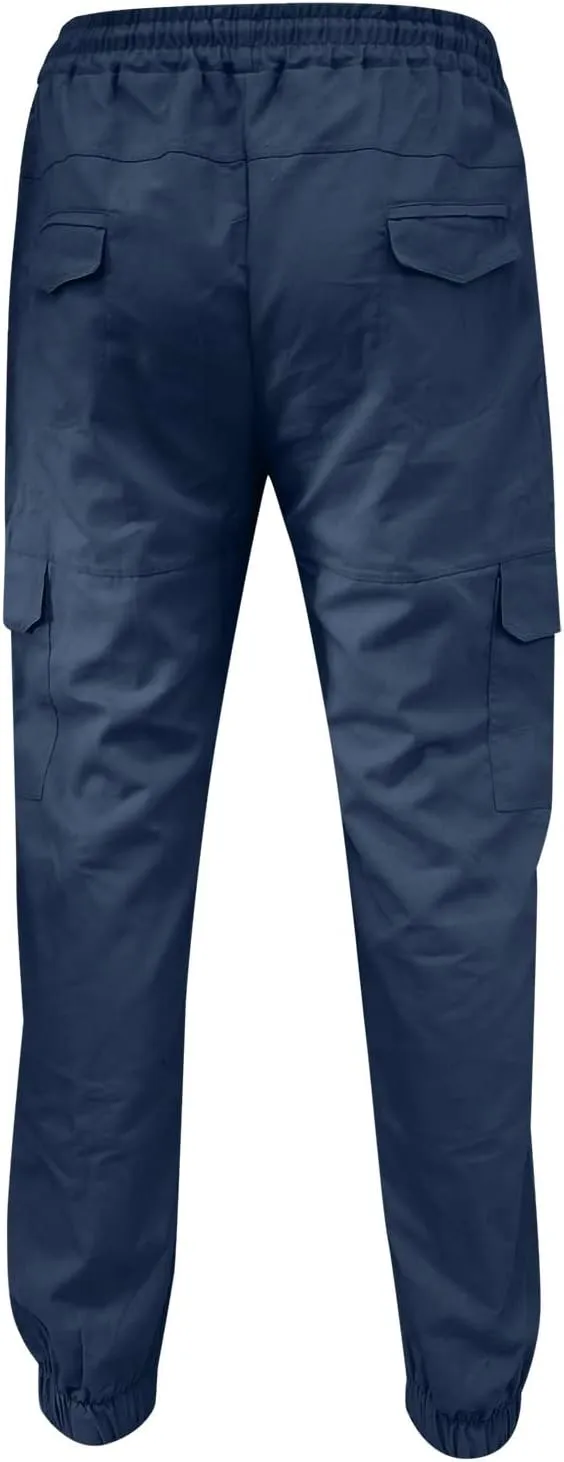 Cargo Pants for Men Relaxed Fit Mens Cargo Pants with Pockets Open Bottom Athletic Pants for Workout Running Training