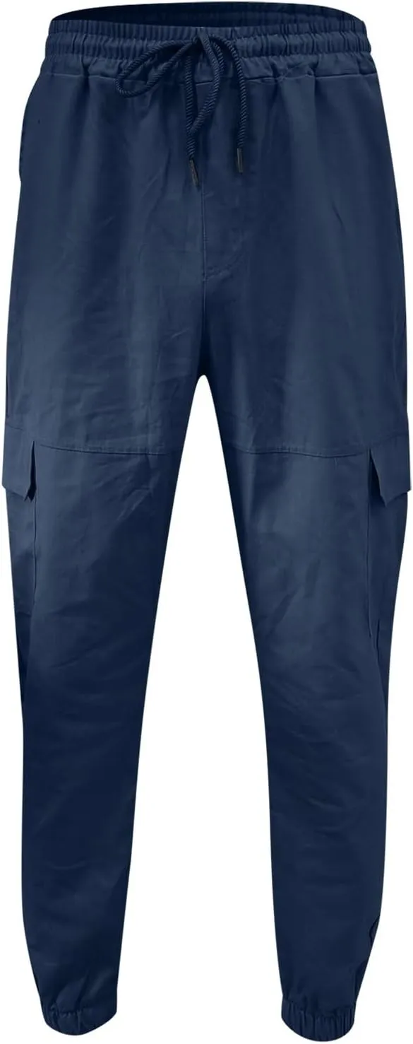 Cargo Pants for Men Relaxed Fit Mens Cargo Pants with Pockets Open Bottom Athletic Pants for Workout Running Training