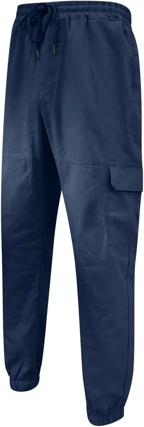 Cargo Pants for Men Relaxed Fit Mens Cargo Pants with Pockets Open Bottom Athletic Pants for Workout Running Training