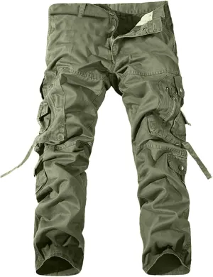 Cargo Pants for Men Relaxed Fit Men's Sweatpants Casual Lounge Cotton Yoga Pants Loose Open Bottom Straight Leg Male