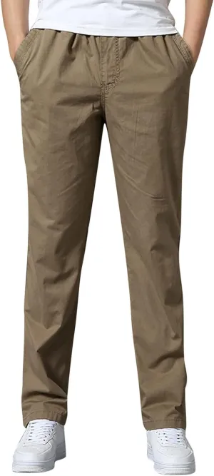 Cargo Pants for Men,Mens Pants with Pockets Cargo Joggers Fleece Sweatpants Casual Pant Chino Slim Fit Trousers
