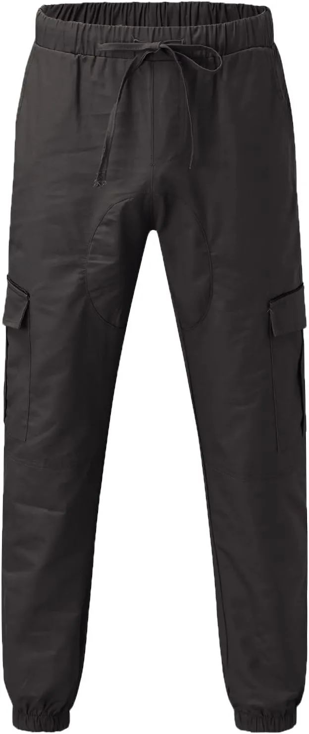 Cargo Sweatpants for Men Adjustable Bungee Cord Open Bottom Cargo Pants for Men Casual Mens Cargo Pants Mens Hiking