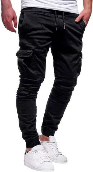 Cargo Sweatpants for Men Big and Tall Athletic Pants for Men Mens Autumn and Winter High Street Fashion Leisure Loose