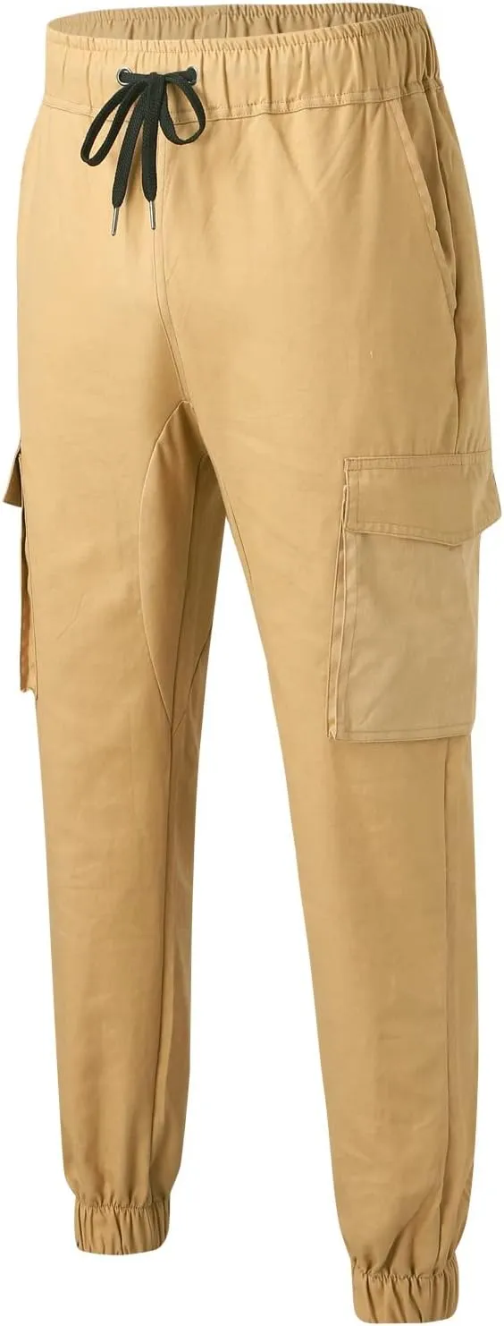Cargo Sweatpants for Men Big and Tall Safety Cargo Multi-Pocket Hiking Outdoor Recreation Pants Trousers Men's Cargo