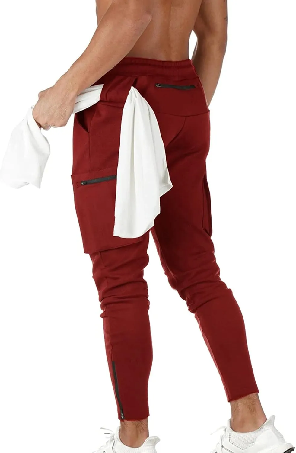 Cargo Sweatpants for Men Mens Lounge Pants Elastic Waist Jogger Sports Pants Drawstring Sports Trousers Men's Casual