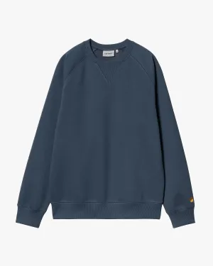 Carhartt WIP Chase Sweat - Dusky Blue / Gold