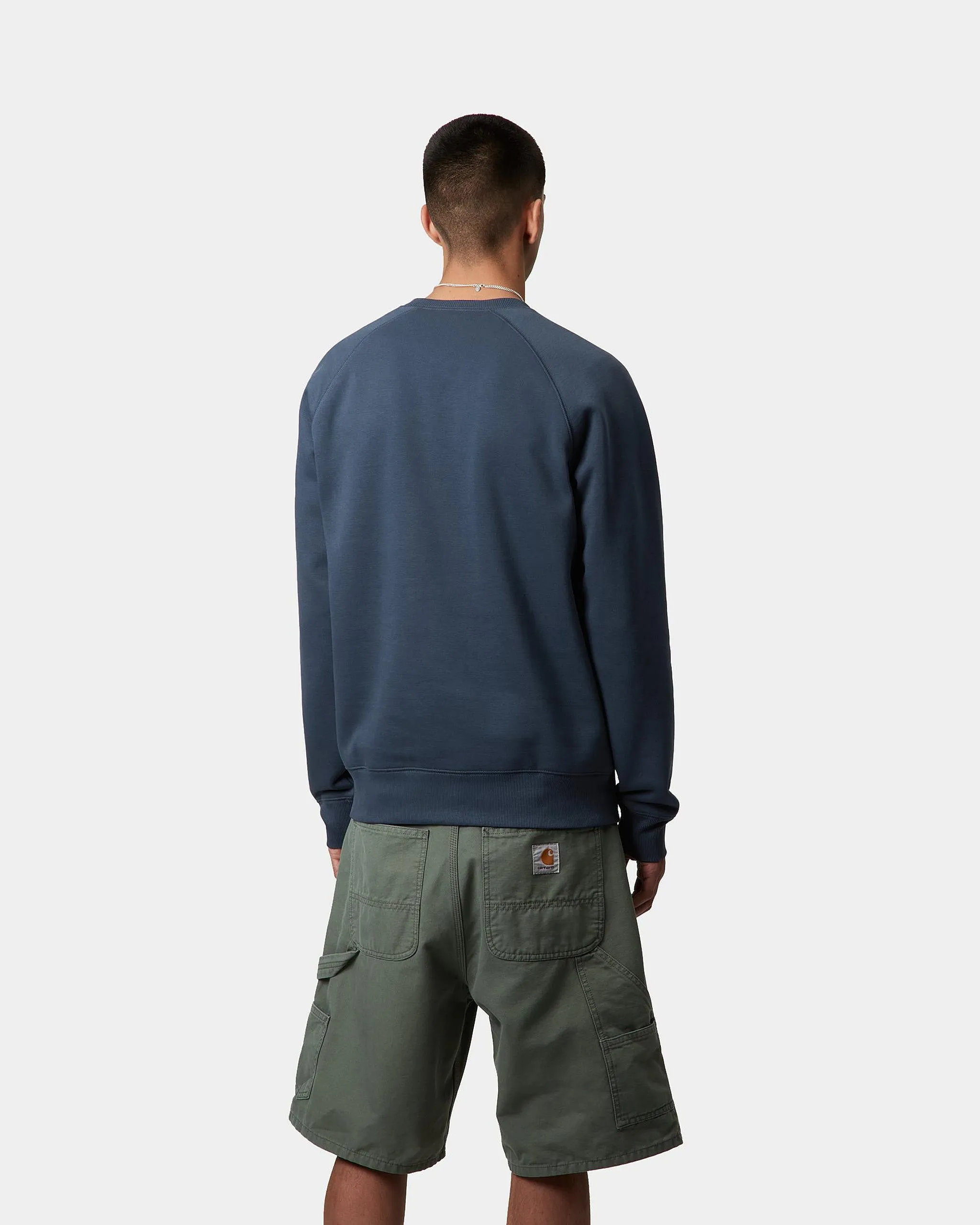 Carhartt WIP Chase Sweat - Dusky Blue / Gold