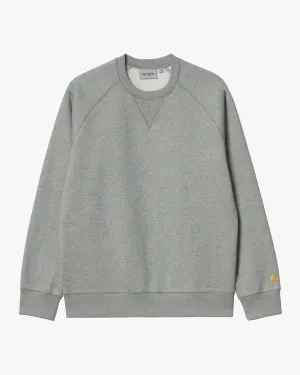 Carhartt WIP Chase Sweat - Grey Heather / Gold
