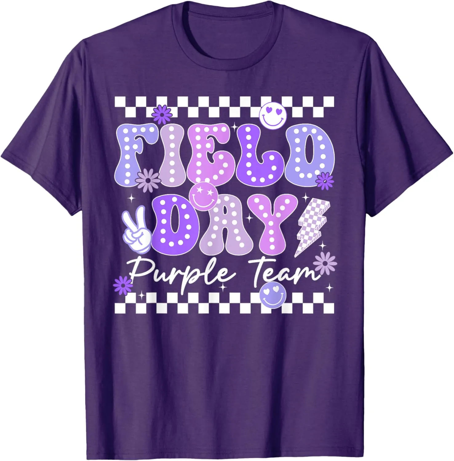 Field Day Purple Team Color Field Trip Team Game Competition T-Shirt