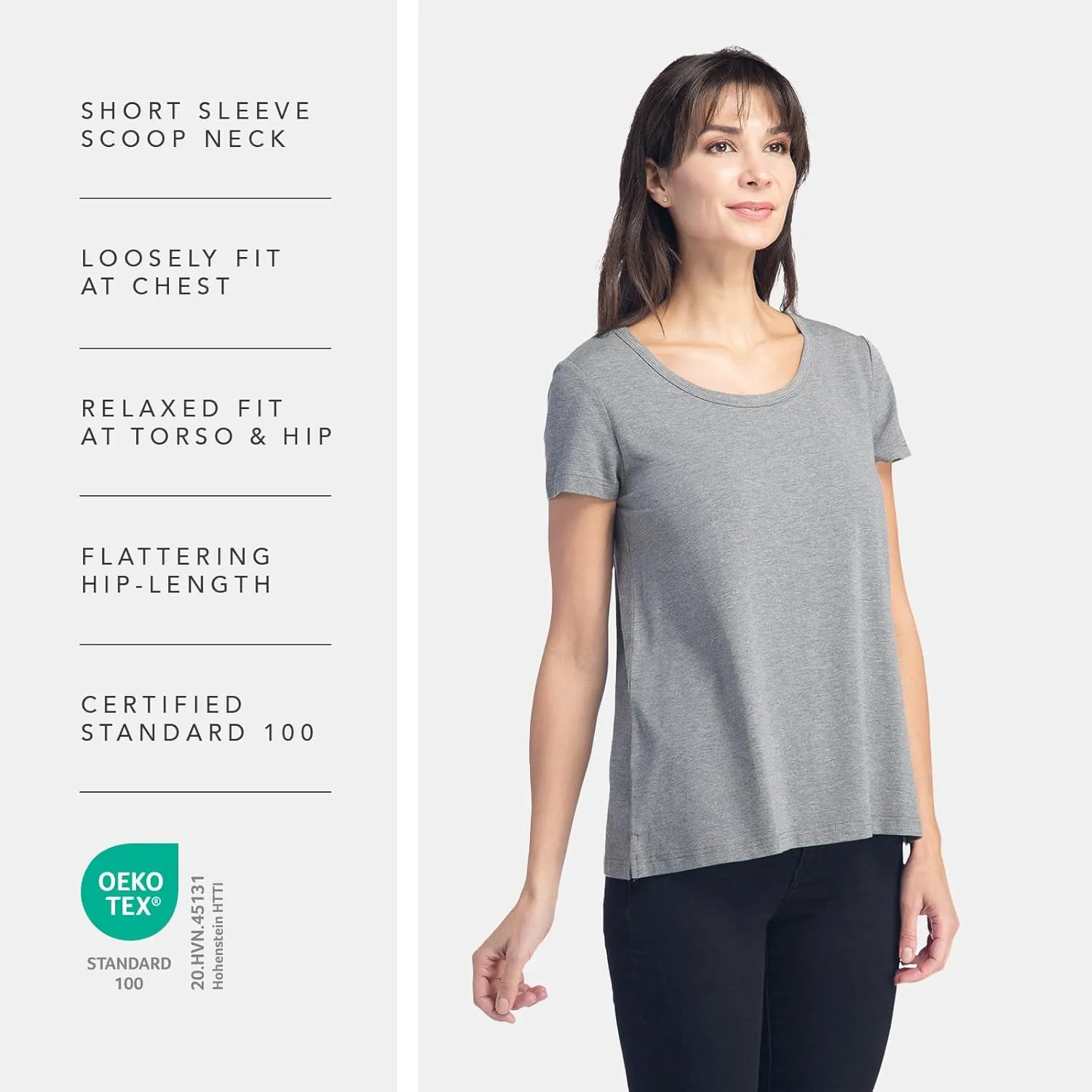 Fishers Finery Women's Ecofabric Short Sleeve Scoop Neck Tee; Relaxed Fit