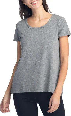 Fishers Finery Women's Ecofabric Short Sleeve Scoop Neck Tee; Relaxed Fit