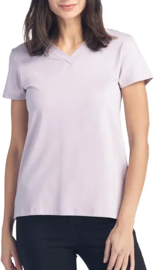 Fishers Finery Women's Ecofabric Short Sleeve V-Neck Tee; Relaxed Fit