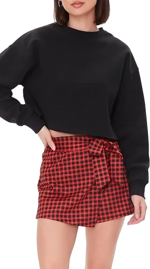 Forever 21 Women's Gingham Wrap Skort