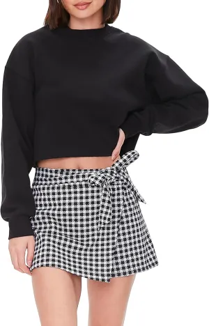 Forever 21 Women's Gingham Wrap Skort
