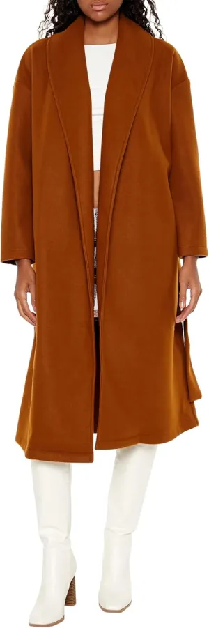 Forever 21 Women's Tie-Waist Trench Wrap Coat