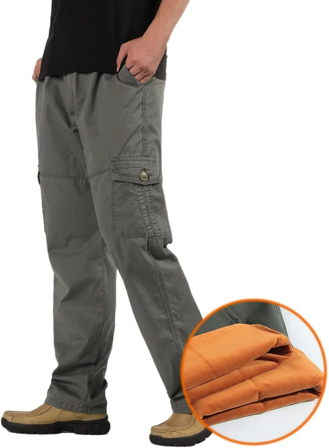 GIERIDUC Men Outdoor Cargo Pant Best Travel Pants for Long Flights Men's Mens Long Underwear Pants Mens Khaki Pants Outdoor