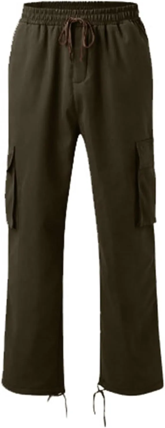 GIERIDUC Men's Cargo Pants Casual Long Pants Halloween Leggings Plus Size Mens Drawstring Cargo Pants Red and Black Tracksuit