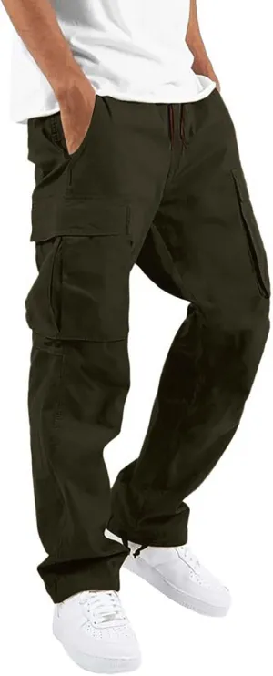GIERIDUC Men's Cargo Pants Casual Long Pants Halloween Leggings Plus Size Mens Drawstring Cargo Pants Red and Black Tracksuit