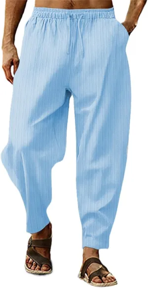 GIERIDUC Men's Zipper Fly Flare Leg Pants Big and Tall Sweat Pants for Men Striped Dress Pants Men's Men's Pants Long Length