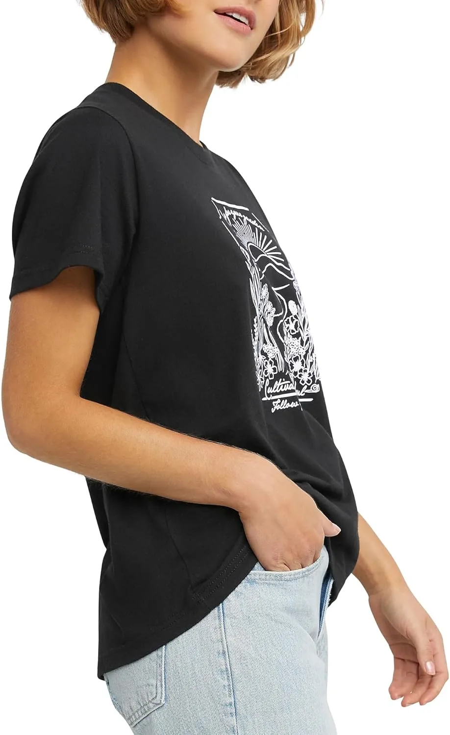 Hanes Women's Originals Graphic T-Shirt, Cotton Tees For Women, Available In Plus