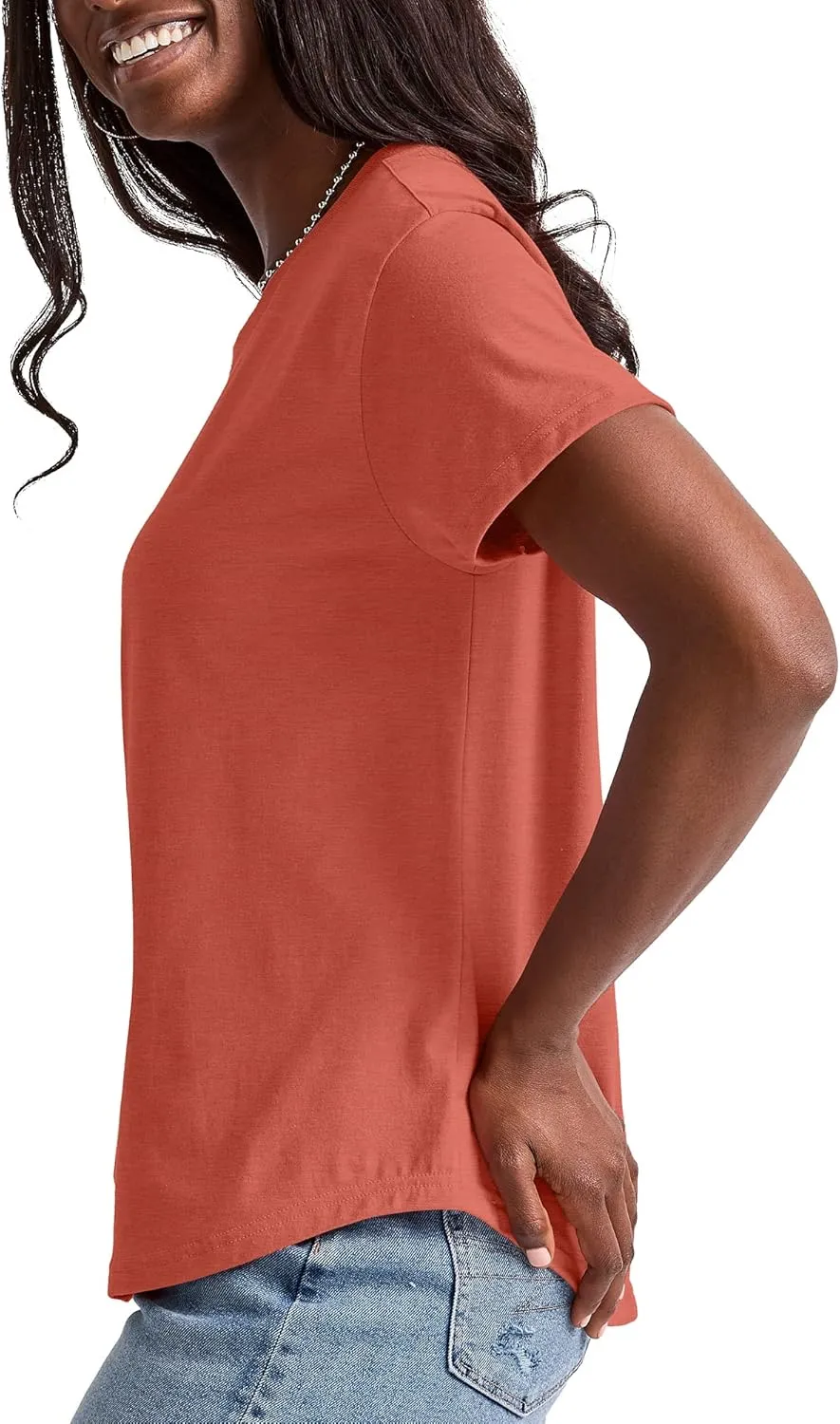 Hanes Women's Tri-Blend Relaxed Fit T-Shirt, Oversized Lightweight Tee, Available in Plus Size