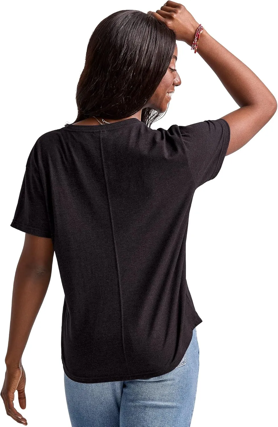 Hanes Women's Tri-Blend Relaxed Fit T-Shirt, Oversized Lightweight Tee, Available in Plus Size